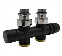 Узел нижнего подключения прямой 1/2"х3/4" черный матовый