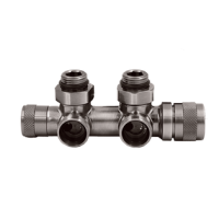 Узел нижнего подключения терм. Primoclima Armature "Lunar" угловой левый 1/2"х3/4"Е, цвет никель мат