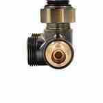 Узел нижнего подключения Primoclima Armature термостат."Lunar" угловой правый 1/2"х3/4"Е, Бронза