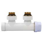 Узел нижнего подключения Primoclima Armature термостатический угловой правый 1/2"х3/4", белый