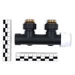 Узел нижнего подключения Primoclima Armature термостатический угловой правый 1/2"х3/4", черный