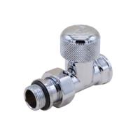 Прямой клапан термостатический, 1/2” х 1/2”. Покрытие - Хром.