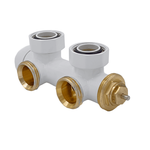 Узел нижнего подключения Primoclima Armature термостатический угловой левый 1/2"х3/4", белый