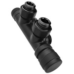 Узел нижнего подключения терм. Primoclima Armature "Lunar" угловой лев. 1/2"х3/4"Е, оружейный металл