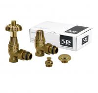 Комплект угловых декоративных вентилей SR Rubinetterie Floral Old Style 1/2", цвет бронза