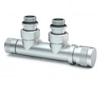 Узел нижнего подключения угловой 1/2"х3/4"Е Хром матовый (правый)