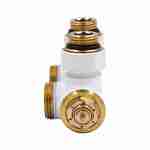 Узел нижнего подключения терм. Primoclima Armature "Lunar" угловой левый 1/2"х3/4"Е, цвет белый