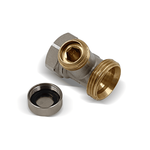 Клапан запорный Primoclima Armature прямой ВР-НР 1/2"х3/4", без хвостовика, никель