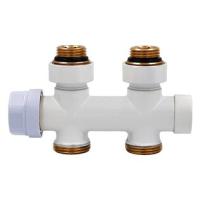 Узел нижнего подключения Primoclima Armature термостатический Прямой 1/2"х3/4", белый