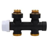 Узел нижнего подключения Primoclima Armature термостатический Прямой 1/2"х3/4", черный