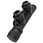 Узел нижнего подключения терм. Primoclima Armature "Lunar" угловой прав. 1/2х3/4 Е, оружейный металл