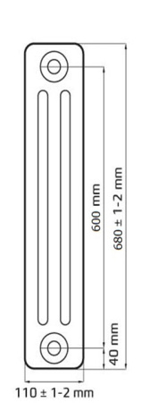 Радиатор чугунный РАДИМАКС Loft 600, 1 секция, LF 600-1s