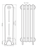 Радиатор чугунный РАДИМАКС Leeds, 4 секции, L 600-4s