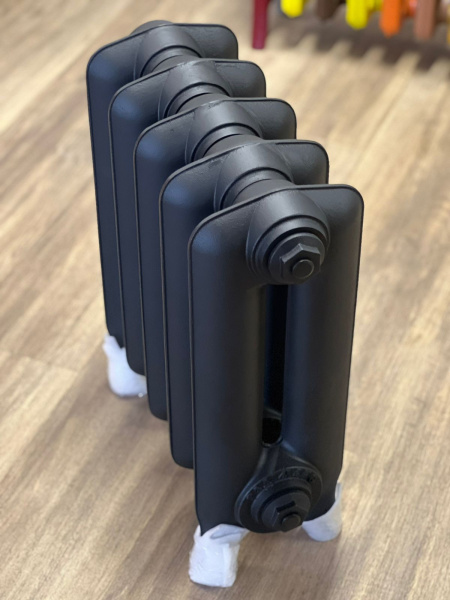 Радиатор чугунный РАДИМАКС WINDSBOLD 350, 5 секций, черный матовый, напольное исполнение, WB 350-5s ЛИКВИДАЦИЯ