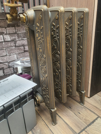 Радиатор чугунный Bohemia R 800/220, c узором, 5 секций, RETROstyle RS-BOH R 800/220-5s