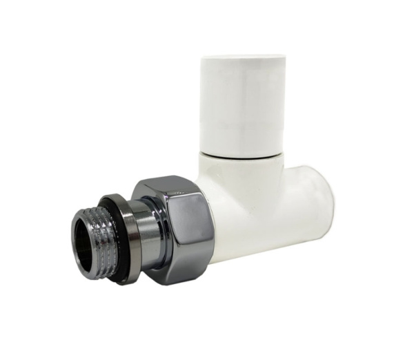 Вентиль SR Rubinetterie прямой, ручной 1/2" серия "Tondera Light" цвет белый