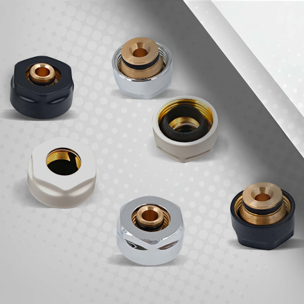 Комплект резьбовых соединений Primoclima Armature для медной трубы Ø15x3/4”, белый