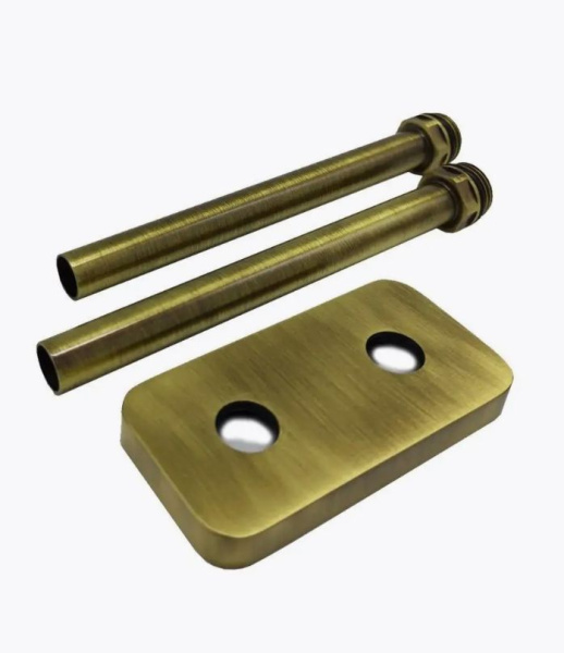 комплект декоративной крышки и трубок с резьбой для одно/двухтрубной систем (50 мм) 15х1/2х L 155, бронза