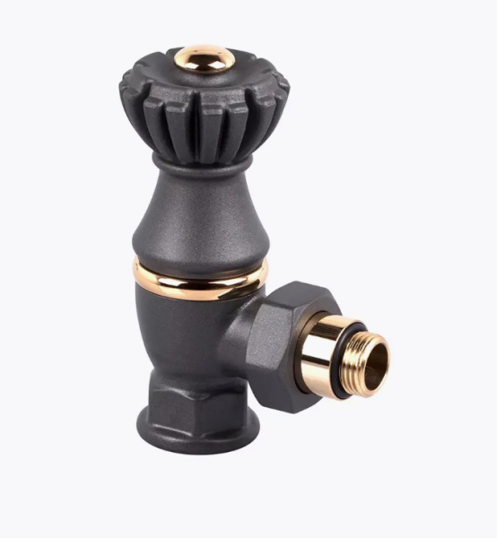 Угловой клапан серия Liberty 1/2"х 3/4" угловой, цвет антрацит