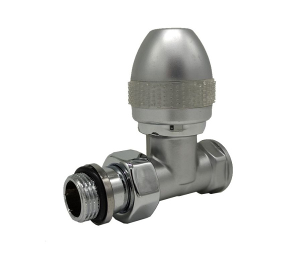 Вентиль прямой серия Ovus, 1/2", цвет серый матовый (RAL 9006)