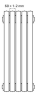 Радиатор чугунный Lille 813/130, 8 секций, RETROstyle RS-LI 813/130-8s