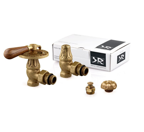 Комплект угловых вентилей SR Rubinetterie серия Belle Epoque 1/2", бронза