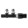 Узел нижнего подключения угловой 1/2"х3/4"Е Черный матовый (правый)