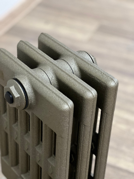 Радиатор чугунный RETROstyle VERDUN 270, 3 секции, античное золото, напольное исполнение, RETROstyle RS-VERDUN-270-3s ЛИКВИДАЦИЯ