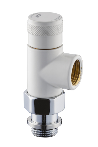 Запорный клапан осевой SR Rubinetterie серия Tondera 1/2", цвет белый