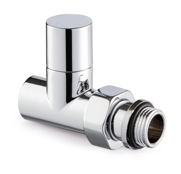 Вентиль SR Rubinetterie прямой, ручной 1/2" серия "Tondera Light" цвет хром