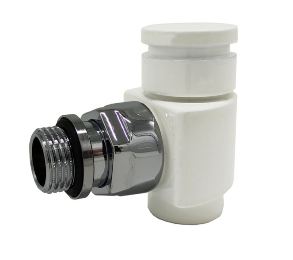 Вентиль запорный угловой серия Prestige & Minimal, 1/2", цвет белый