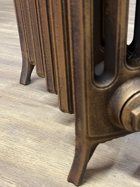 Радиатор чугунный RETROstyle Derby M4/200, 6 секций, крафт бронза, напольное исполнение, RETROstyle RS-D М 4/200-6s ЛИКВИДАЦИЯ