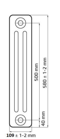 Радиатор чугунный РАДИМАКС Loft 500, 4 секции, LF 500-4s