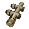 Узел нижнего подключения Primoclima Armature термостатический "Lunar" прямой 1/2"х3/4"Е, Бронза