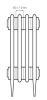 Радиатор чугунный РАДИМАКС DERBY 600, 8 секций, D 600-8s