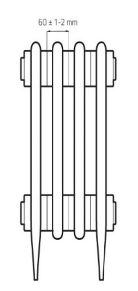 Радиатор чугунный РАДИМАКС DERBY 600, 5 секций, D 600-5s