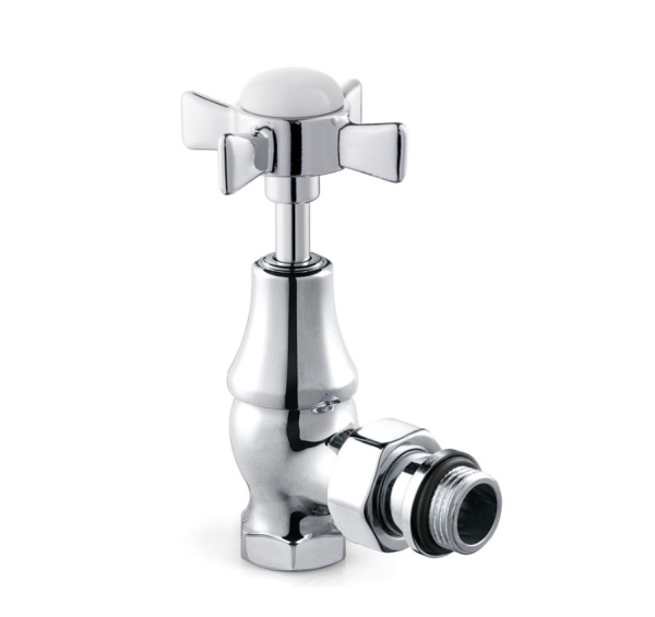 Угловой клапан для радиатора, серия Victoria, 1/2", цвет хром