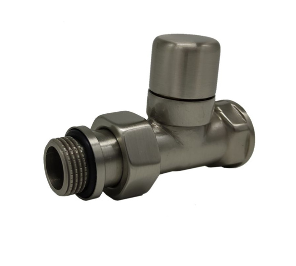 Запорный клапан SR Rubinetterie прямой серия "Ovus" 1/2", цвет матовый никель