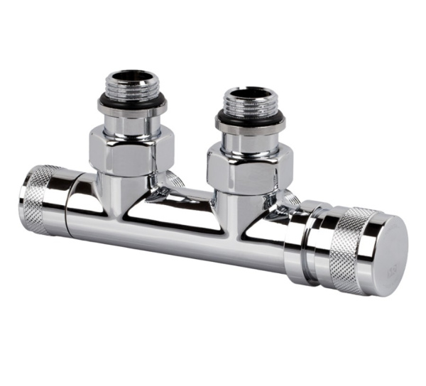 Узел нижнего подключения угловой 1/2"х3/4"Е Хром (правый)