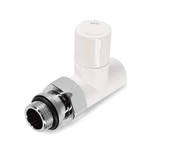 Вентиль SR Rubinetterie прямой, ручной 1/2" серия "Tondera Light" цвет белый