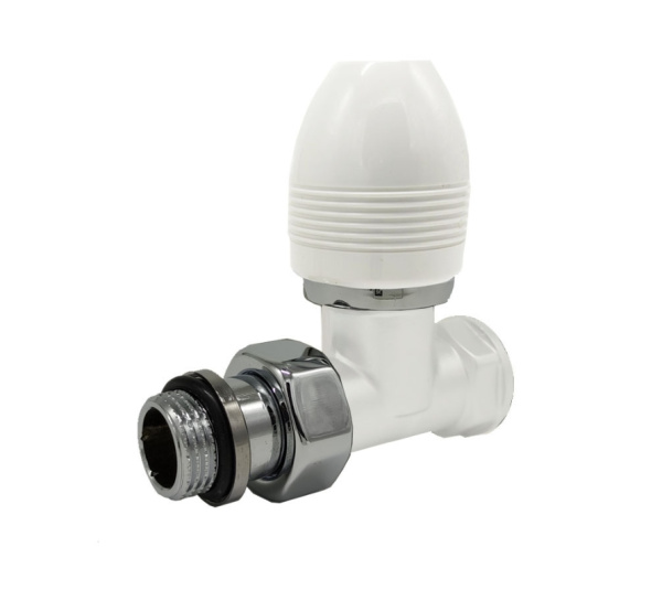 Вентиль прямой серия Ovus, 1/2", цвет белый