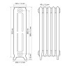 Радиатор чугунный РАДИМАКС Bristol 800, 6 секций, BR 800-6s
