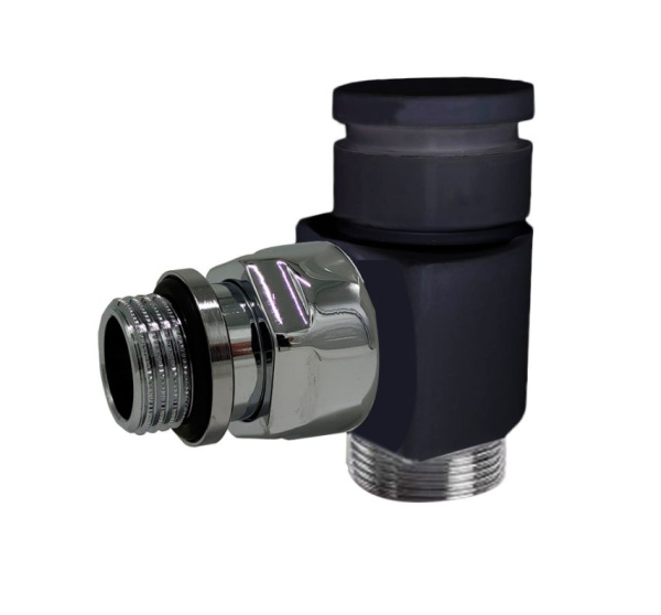 Угловой запорный клапан SR Rubinetterie Prestige & Minimal 1/2" x 24/19, чёрный матовый