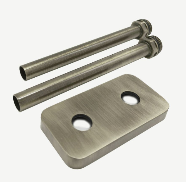 комплект декоративной крышки и трубок с резьбой для одно/двухтрубной систем (50 мм) 15х1/2х L 152, никель матовый