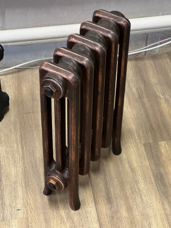 Радиатор чугунный РАДИМАКС Loft 350, 5 секций, состаренная медь, напольное исполнение, LF 350-5s  ЛИКВИДАЦИЯ