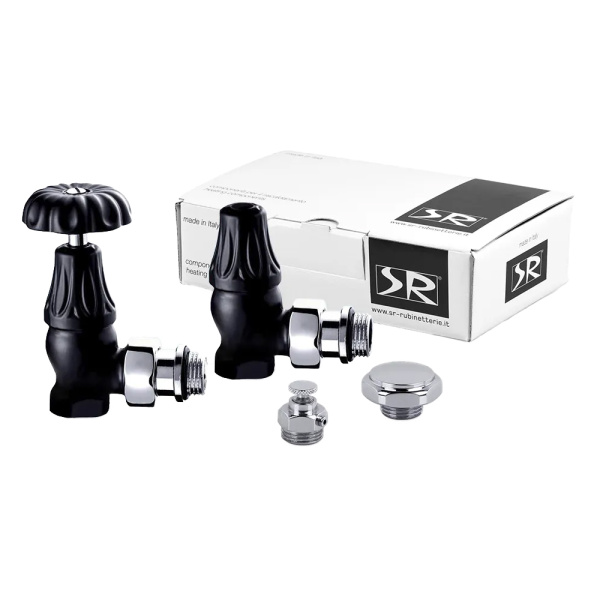 Комплект серия Old Style 1/2" угловой, цвет черный