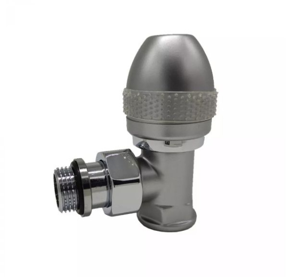 Вентиль угловой серия Ovus, 1/2", цвет серый матовый (RAL 9006)