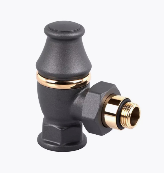 Угловой запорный клапан серия Liberty 1/2"х 3/4" угловой, цвет антрацит