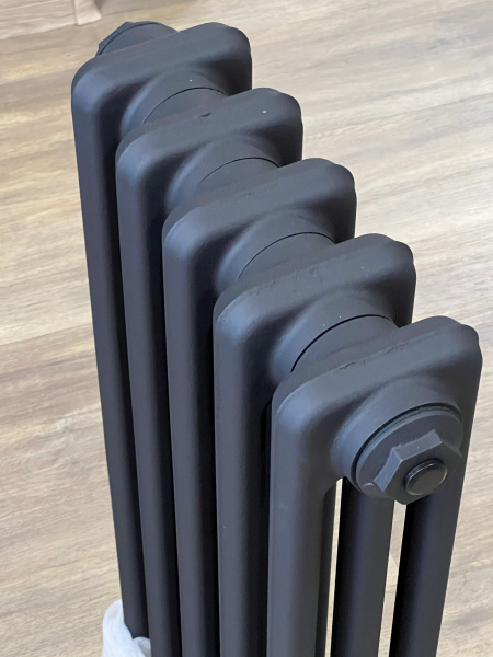 Радиатор чугунный РАДИМАКС Loft 500, 5 секций, черный матовый, напольное исполнение, LF 500-5s ЛИКВИДАЦИЯ