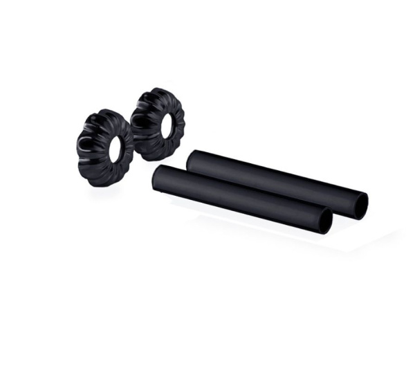 Комплект декоративных трубок SR Rubinetterie Old Style, L160 x Ø18-20-1/2”, цвет чёрный матовый